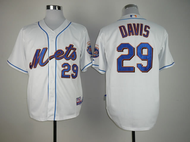 Men New York Mets #29 Davis White MLB Jerseys->->MLB Jersey